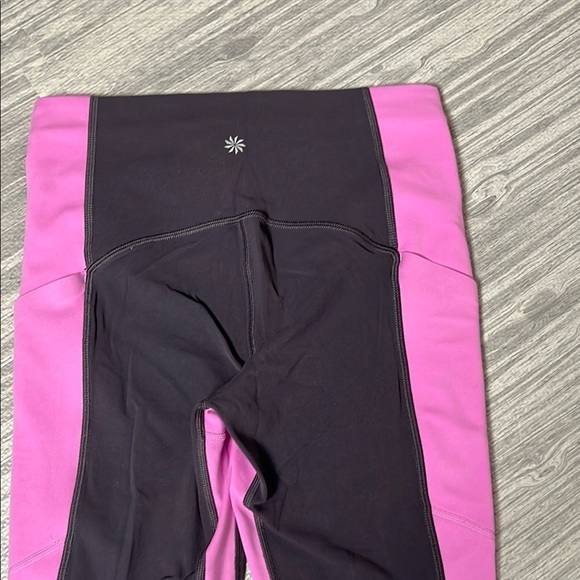 Athleta Leggings Charcoal and Lavender/Pink Size Small - Picture 3 of 5